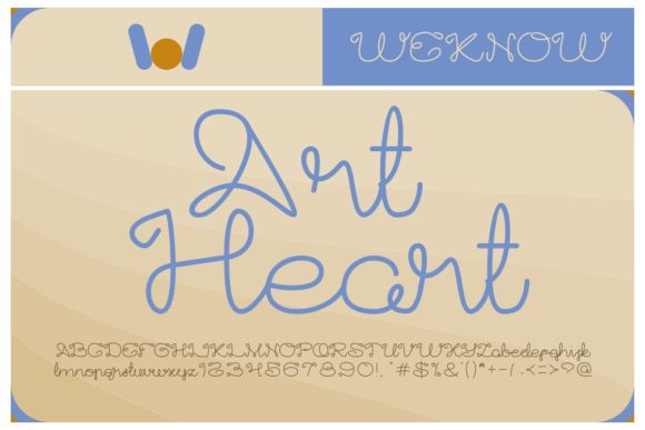 Art Heart Typeface for Digital Branding
