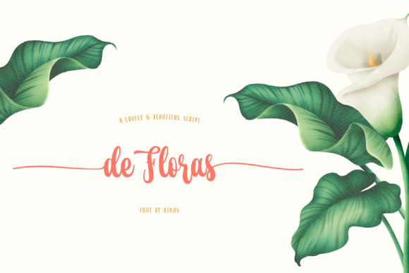 De Floras Font for Elegant Handmade Designs