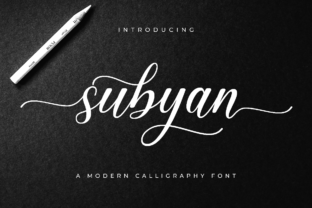 Subyan: A Script Handwritten Typeface for Elegant Branding